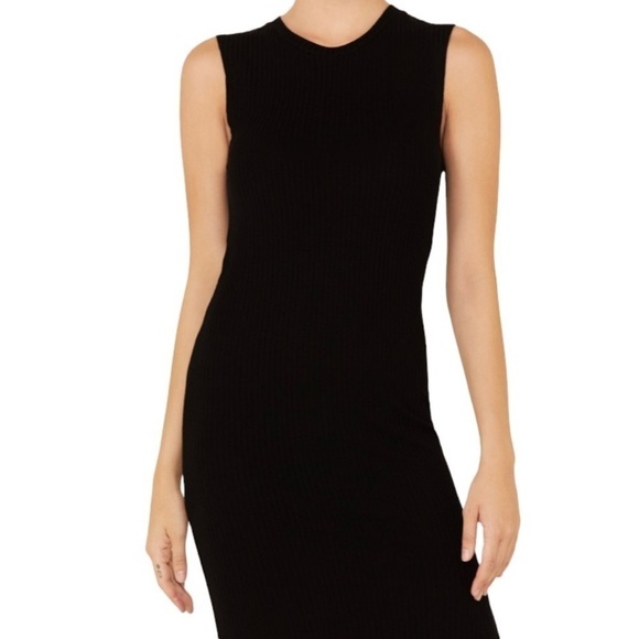 REVEL WOMEN'S RIB-KNIT SIDE SLIT BODYCON DRESS - Picture 2 of 13